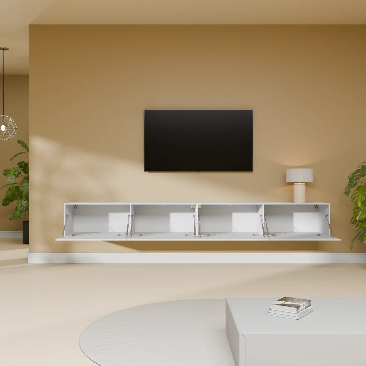 Mora TV Meubel Zwevend & Staand 240 cm Wit