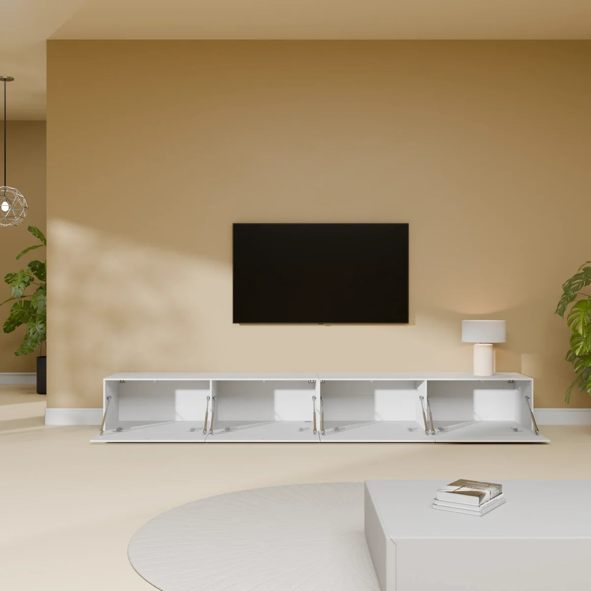 Mora TV Meubel Zwevend & Staand 240 cm Wit