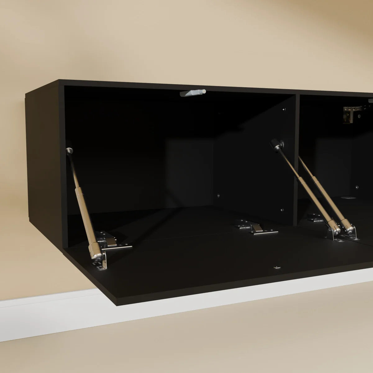 Mora TV Meubel Zwevend & Staand 200 cm Zwart-Eiken