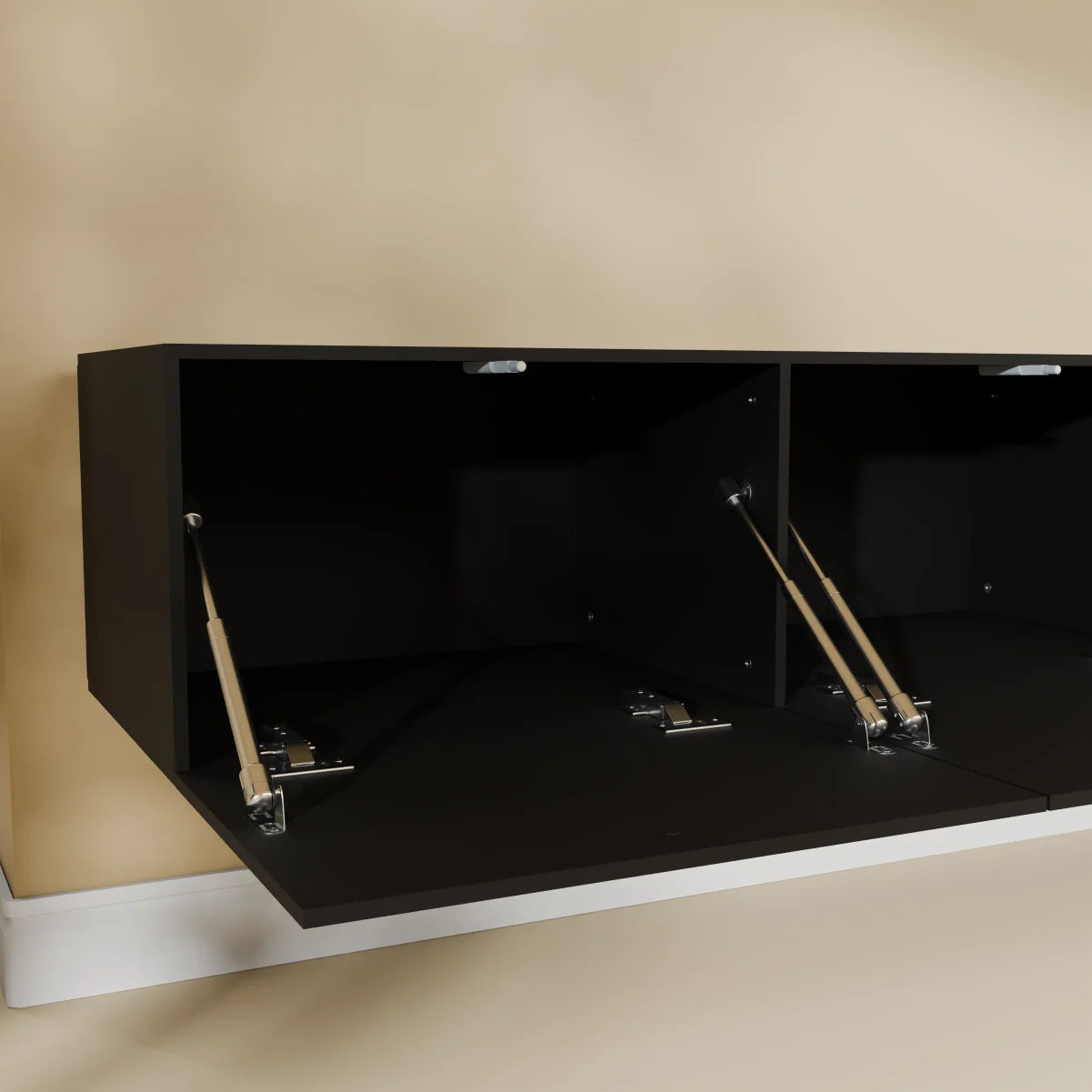 Mora TV Meubel Zwevend & Staand 300 cm Zwart