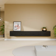 Mora TV Meubel Zwevend & Staand 240 cm Zwart-Eiken