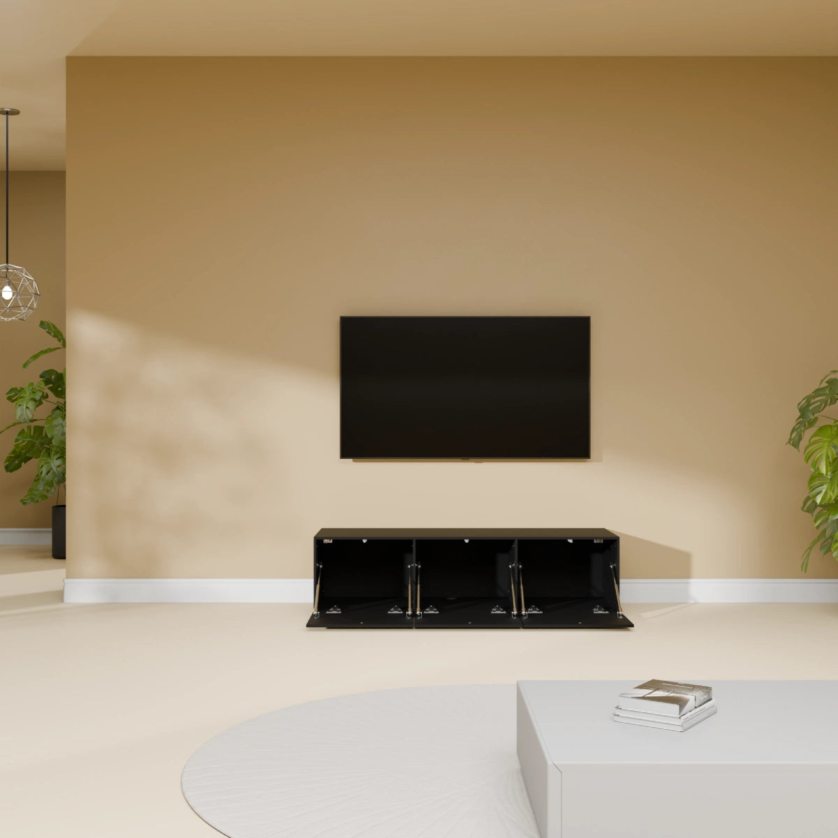 Mora TV Meubel Zwevend & Staand 120 cm Zwart