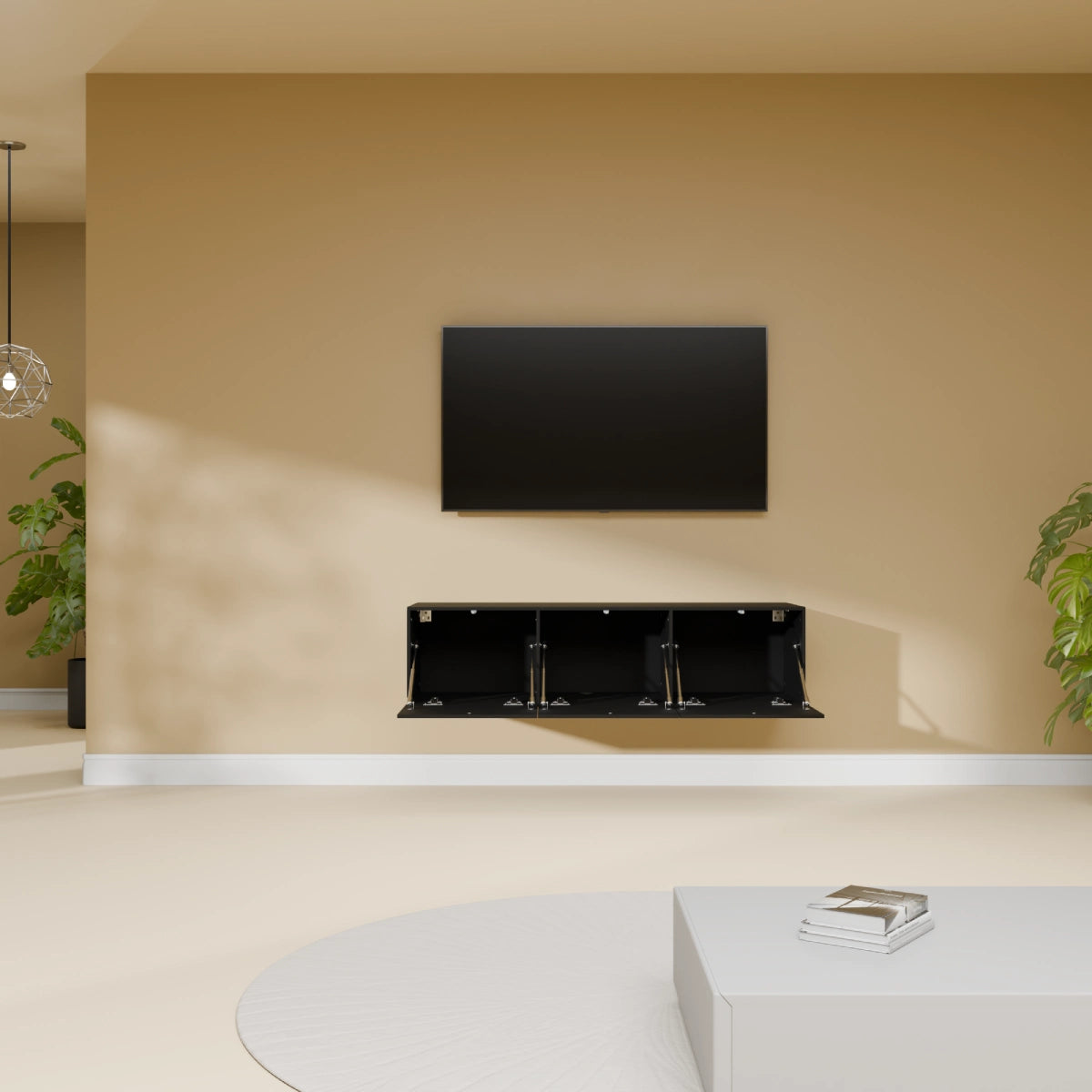 Mora TV Meubel Zwevend & Staand 120 cm Zwart