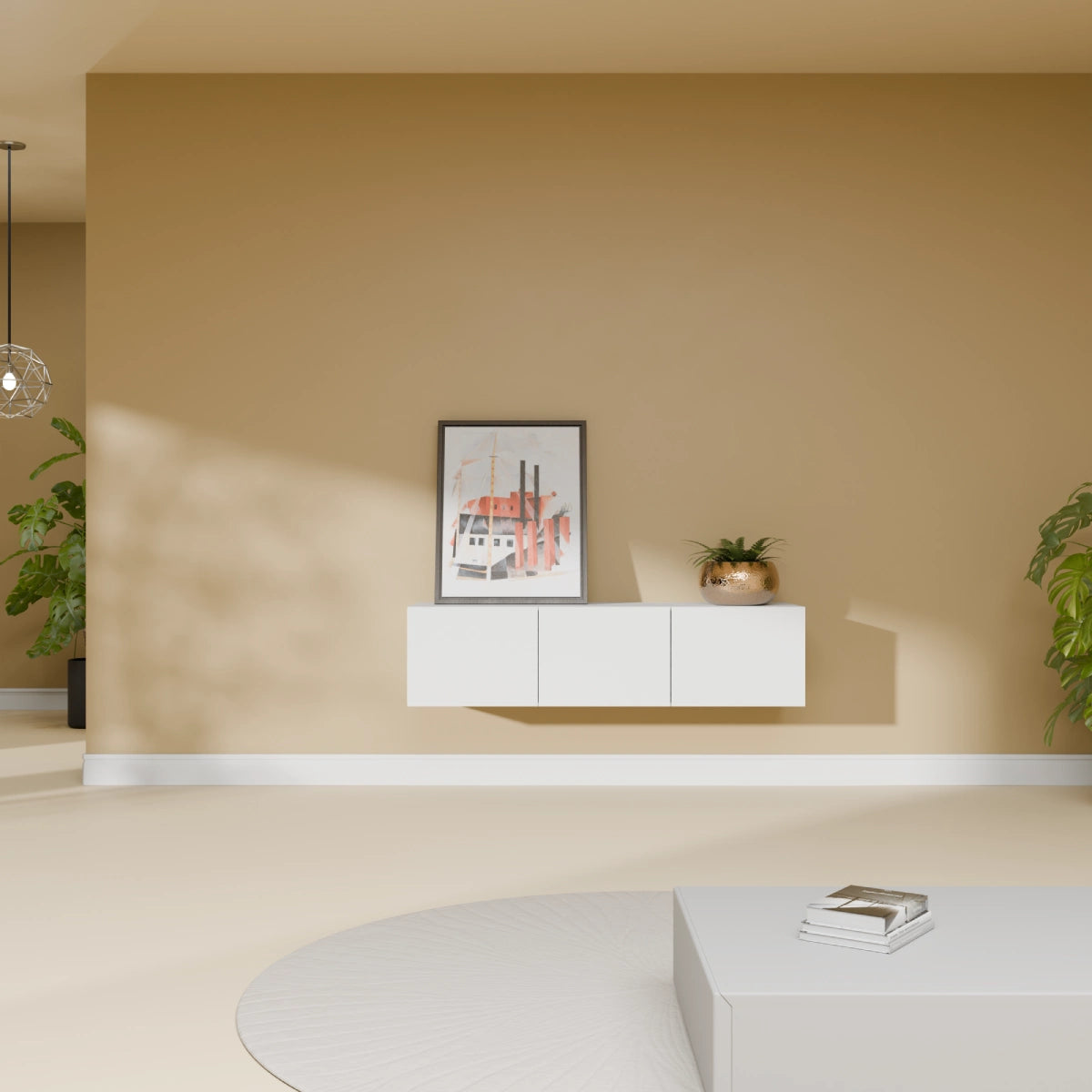 Mora TV Meubel Zwevend & Staand 120 cm Wit