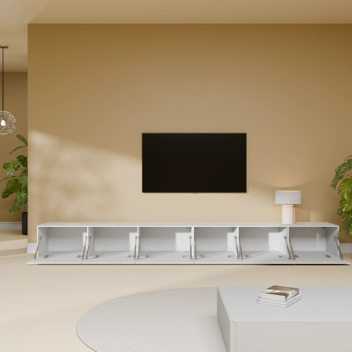 Mora TV Meubel Zwevend & Staand 280 cm Wit