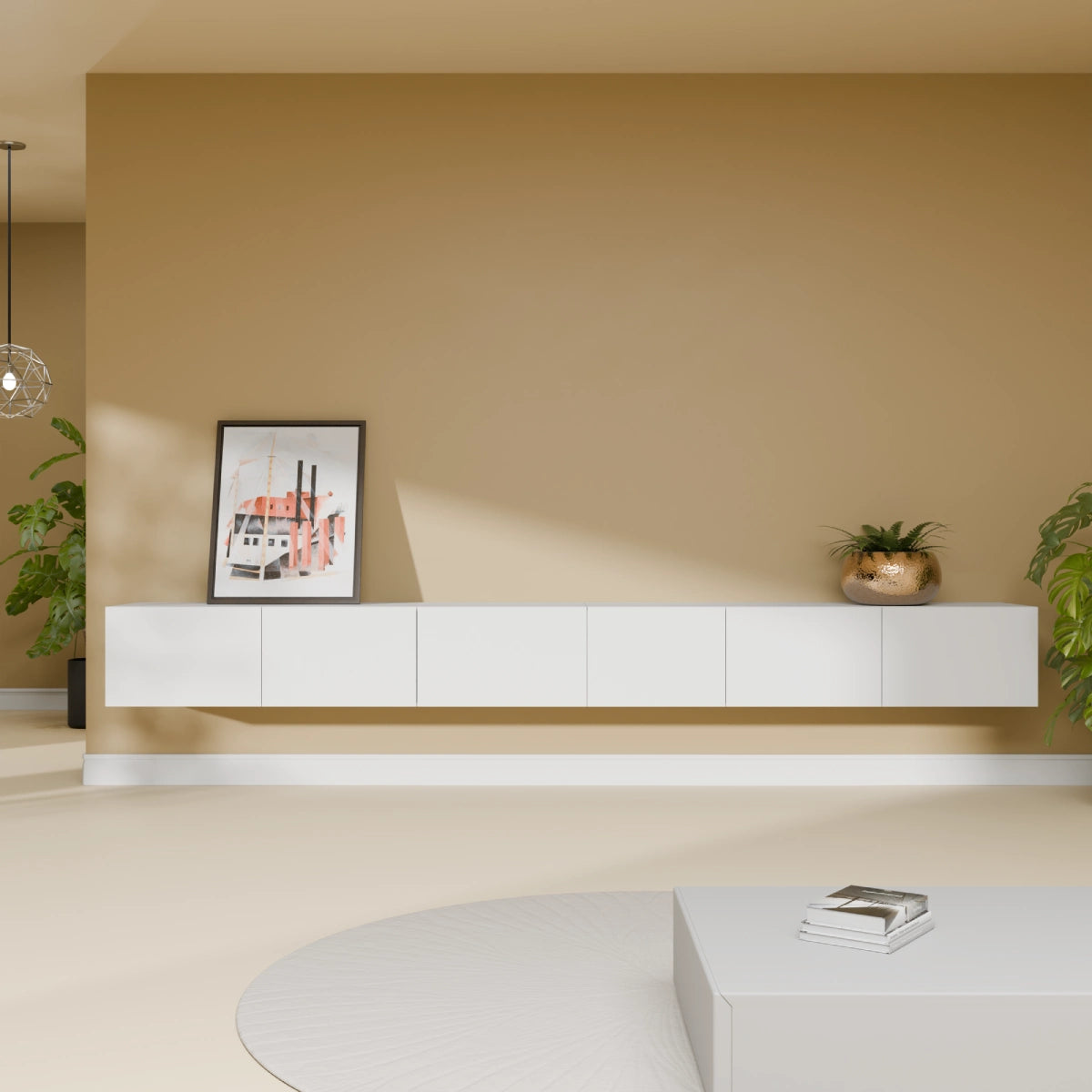 Mora TV Meubel Zwevend & Staand 280 cm Wit