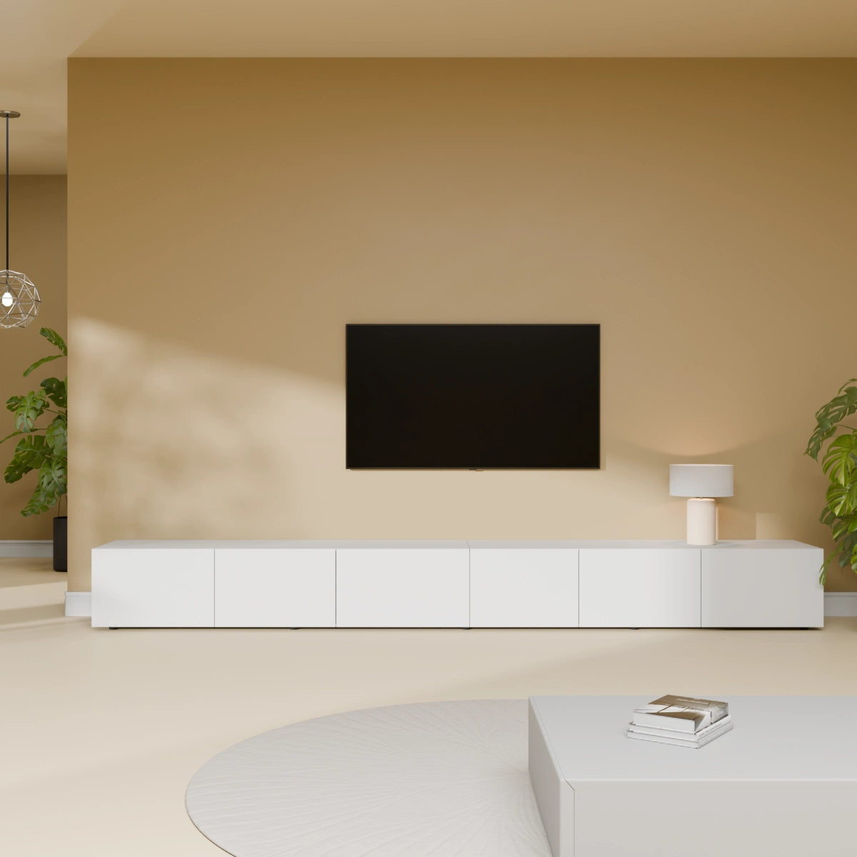 Mora TV Meubel Zwevend & Staand 280 cm Wit